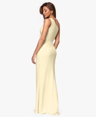 Petite One-Shoulder Sheath Gown