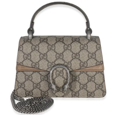 Beige GG Supreme Canvas Mini Dionysus Top Handle Bag