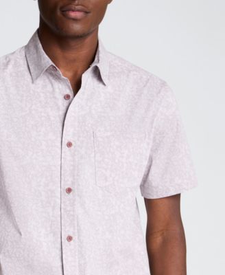 Men's Short-Sleeve Printed Slim Fit Shirt