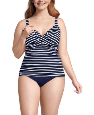 Women's DD-Cup Sweetheart Wrap Underwire Tankini Top