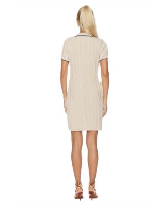 Women's Cove Collared Button Down Contrast Knit Dress