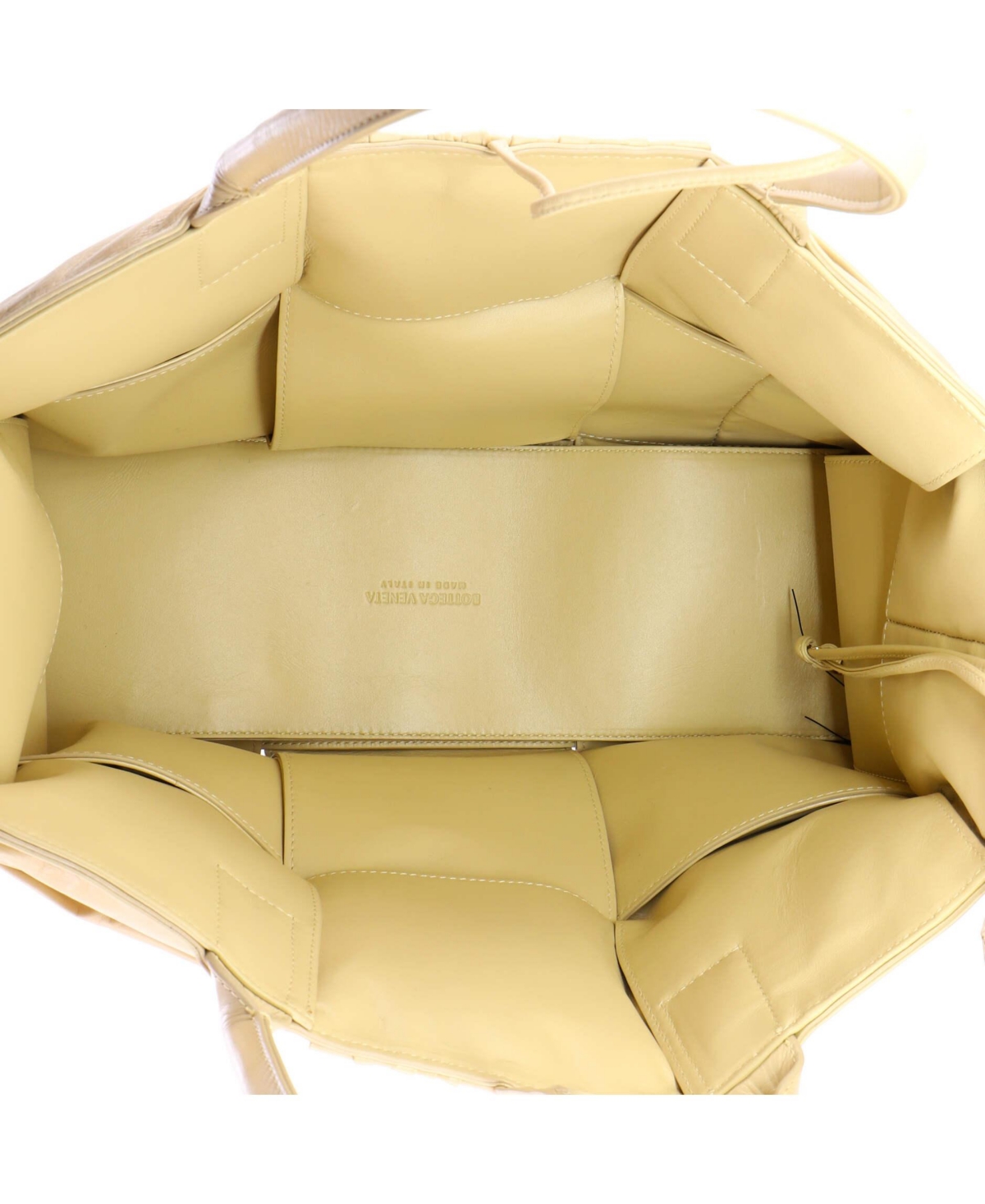 Pre-Owned Bottega Veneta Medium Arco Tote Maxi Intrecciato Plisse Leather