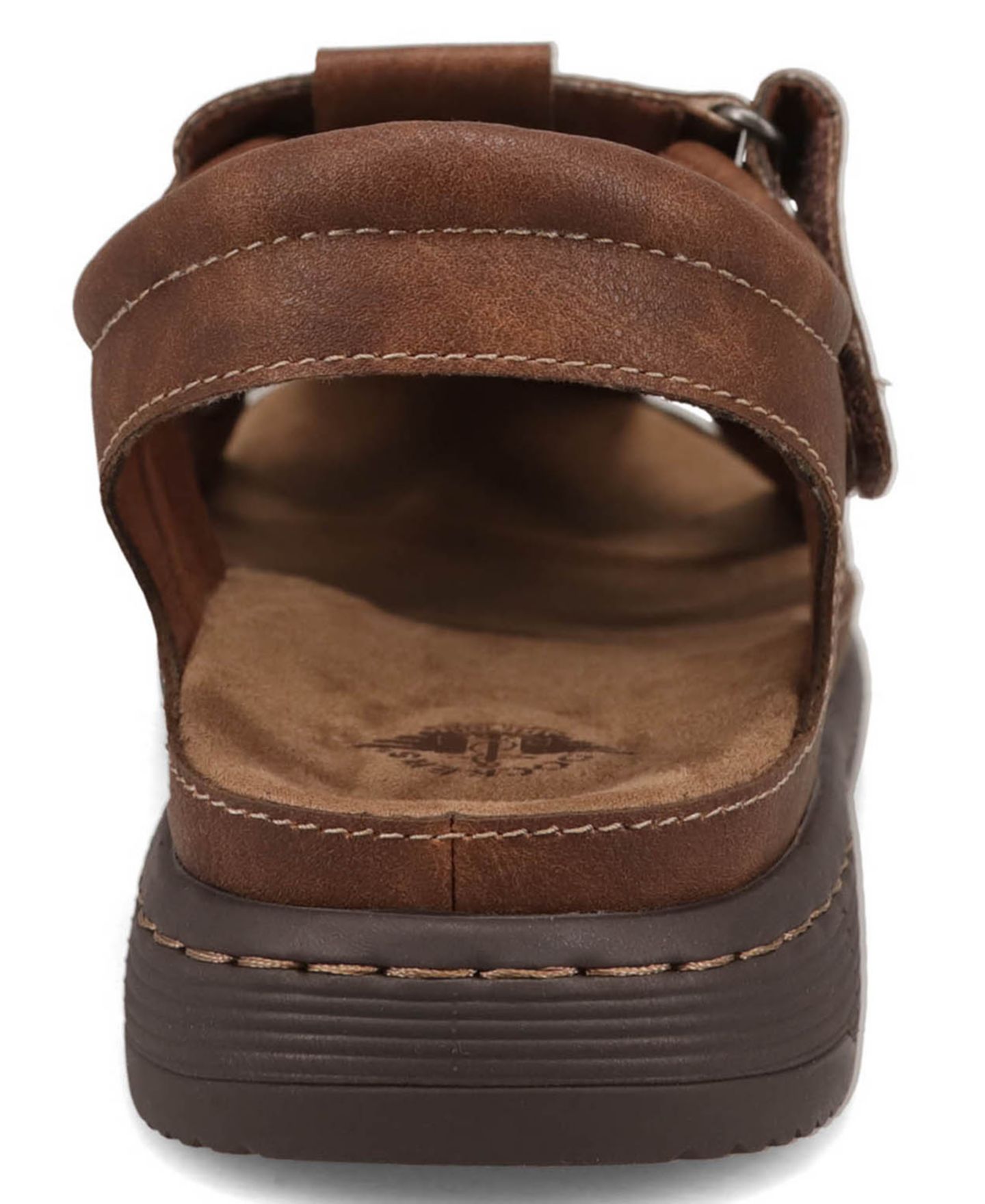 Мужские сандалии Dockers Sarasota Tumbled Full Grain Moc Toe Sandal, цвет: Тёмный рыжевато-коричневый — фото 3