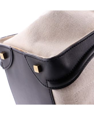 Mini Luggage Bag Canvas and Leather