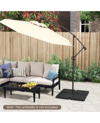 Patio Offset Umbrella Base with Easy-Fill Spouts