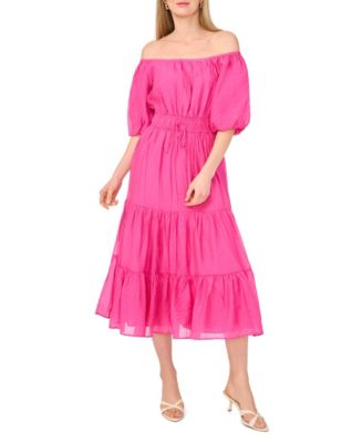 vince off the shoulder dress Matte Jersey Off-Shoulder Midi Dress in Dresses