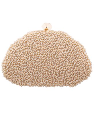 Hera Beaded Shell Shaped Small Clutch Handbag