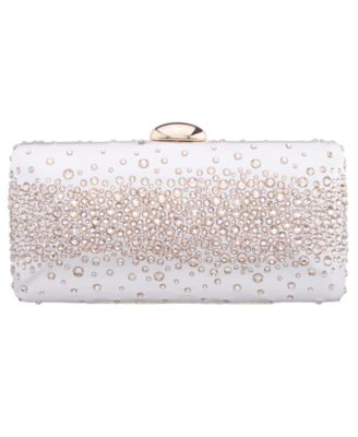 Crystal Scatter Pattern Minaudiere Small Clutch Handbag