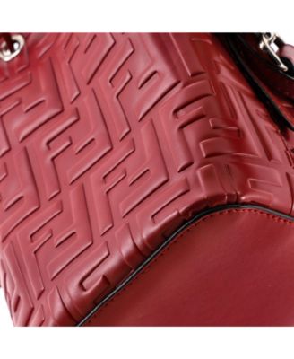 Mini Mon Tresor Bucket Bag Zucca Embossed Leather