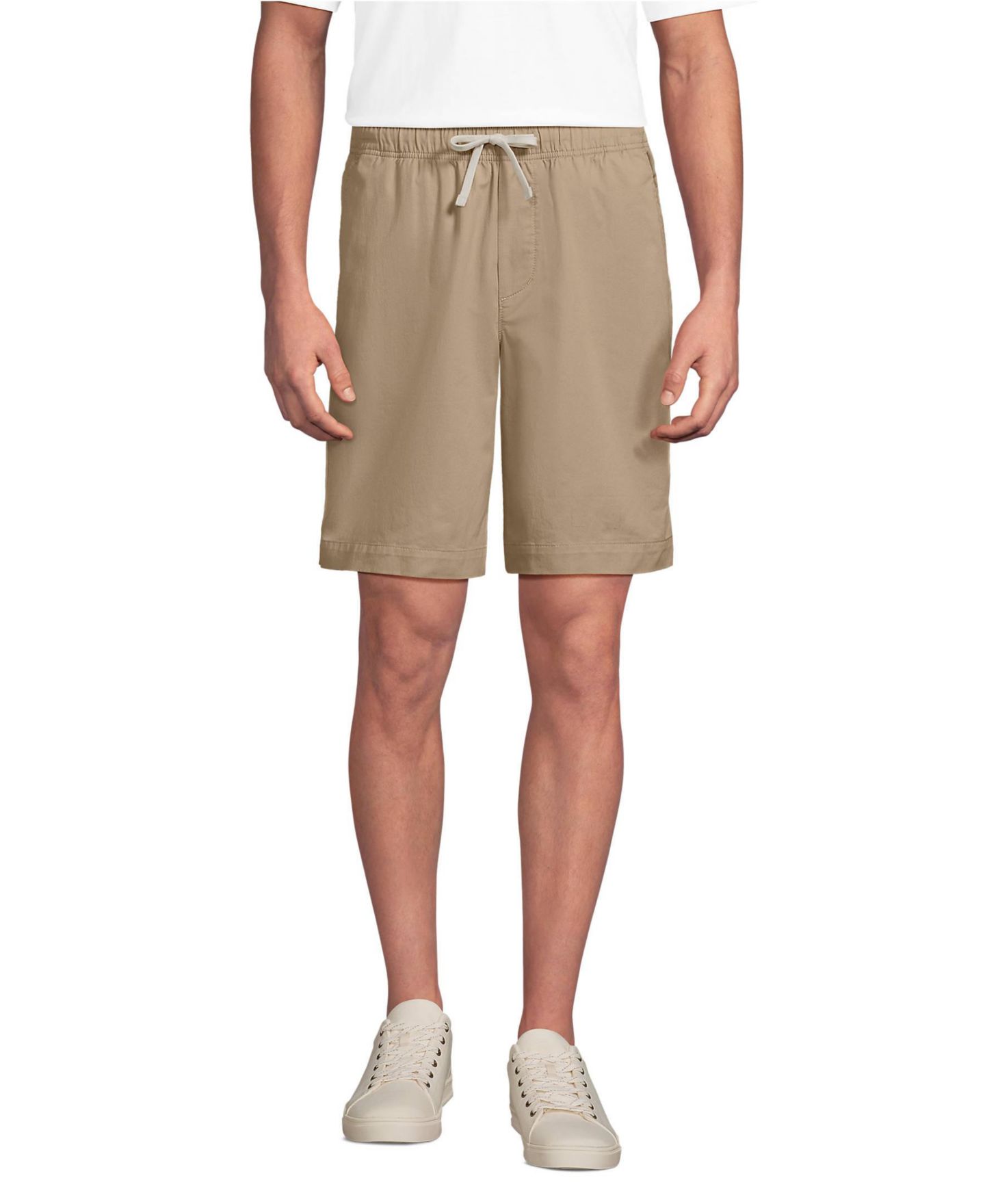 Мужские шорты Lands' End 9" Lightweight Twill Pull On Deck Short, цвет: Пустынный рыжевато-коричневый — фото 4