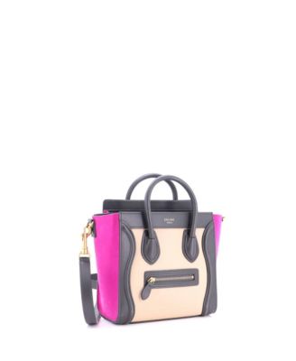 Nano Tricolor Luggage Bag Leather