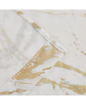 Chloe 2-Pack Linen Textured Metallic Light Filtering Grommet Curtain Panel Pair 38" x 84"