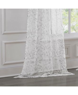 Cecily 2-Pack Linen Textured Metallic Light Filtering Grommet Curtain Panel Pair 38" x 84"