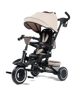8-in-1 Kids Tricycle with Adjustable Push Handle, Canopy and Storage