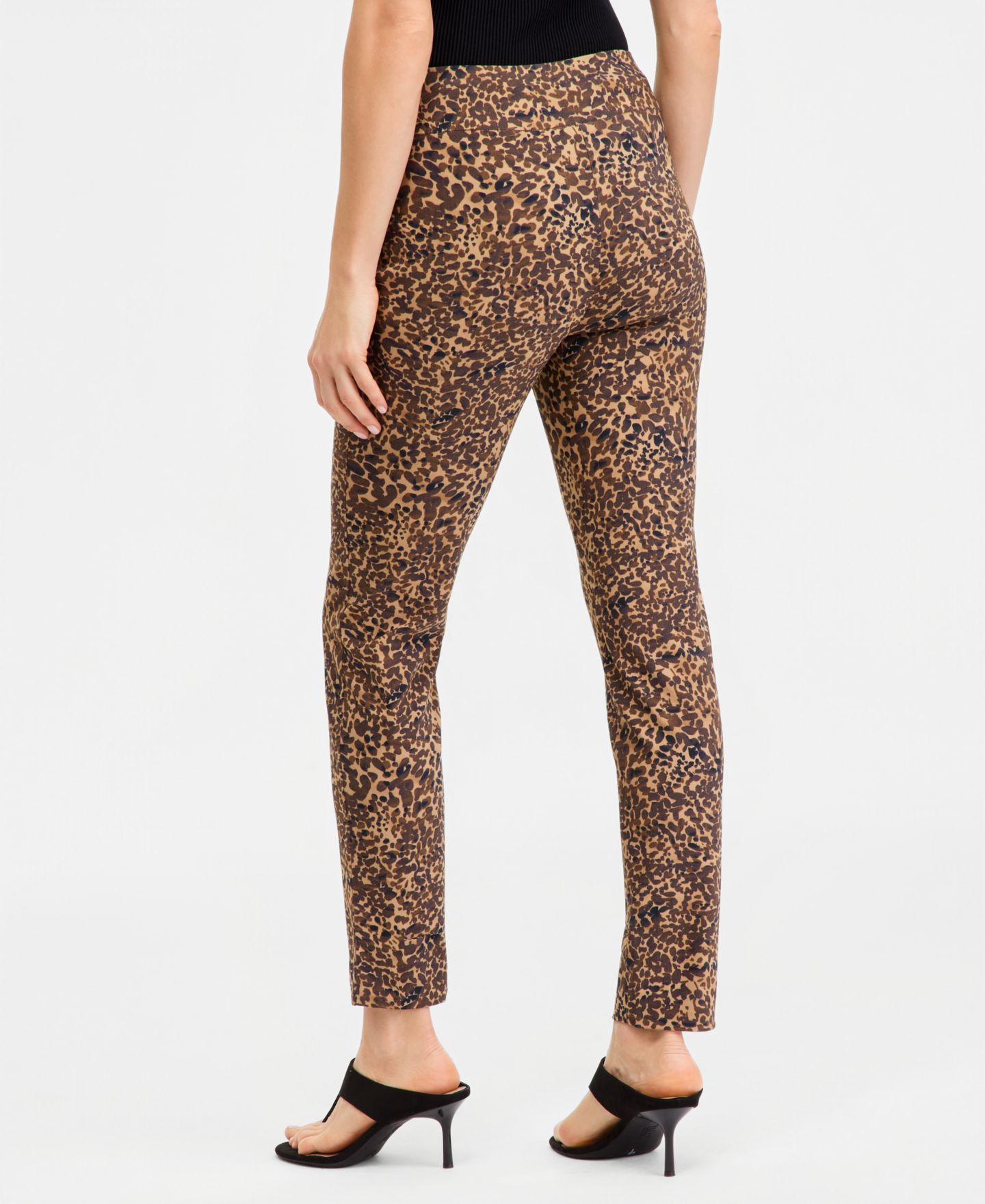 Женские брюки I.N.C. International Concepts Bengaline Pull-On Skinny, цвет: Анималистичный — фото 3