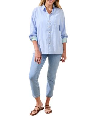 Women's Yarn Dye Stripe Button Shirt