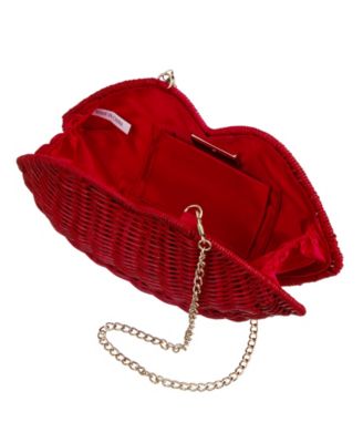 Kiss Wicker Minaudiere Small Clutch Handbag