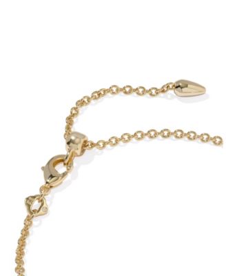Imitation Pearl and 14k Gold Over Brass Adriana Scallop Frame Chain Bracelet