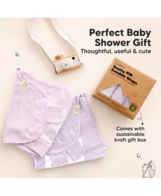 3pk Soothe Wren Swaddle Sleep Sacks, Organic Newborn Swaddles Wrap 0-3 Months, Soft Baby Wearable Blanket