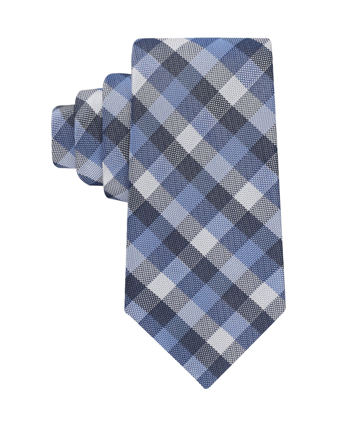 Мужские галстуки Tommy Hilfiger Holden Seasonal Plaid Pattern Tie, цвет: Тёмно-синий — фото 1