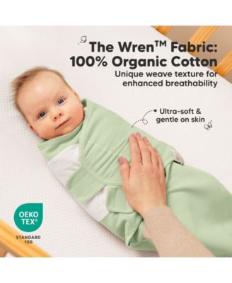 3pk Soothe Wren Swaddle Sleep Sacks, Organic Newborn Swaddles Wrap 0-3 Months, Soft Baby Wearable Blanket
