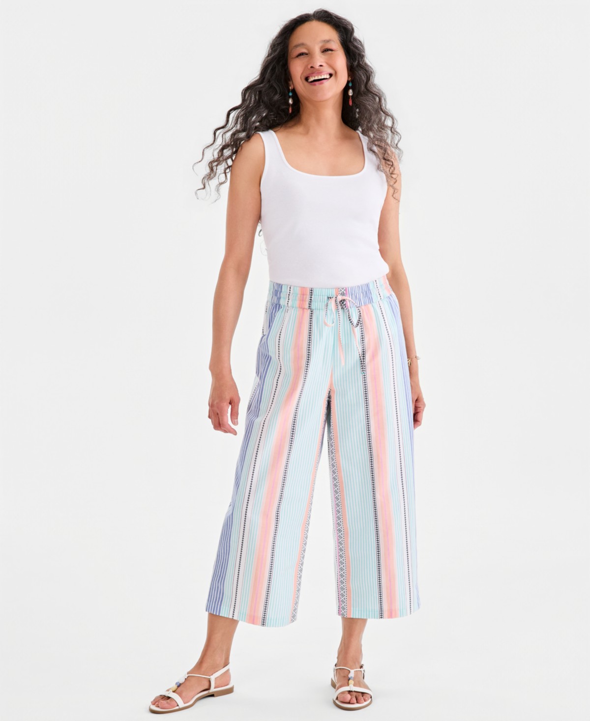 Женские Style & Co Women's Cotton Drawstring Pull-On Pants — фото 1