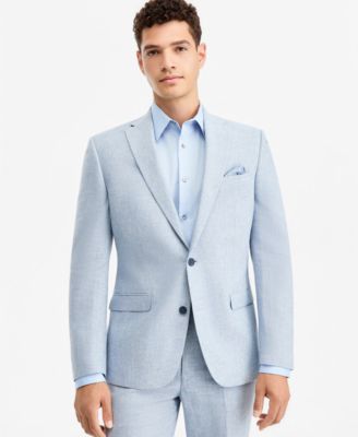 Men's Slim-Fit Linen-Blend Suit Separates Jacket