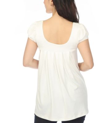 Women's Short-Sleeve Empire-Waist Maternity Tunic Top