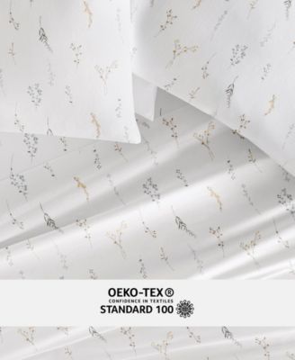 Long Staple 300-Thread Count Cotton Pattern 4-Pc. Sheet Set, Queen