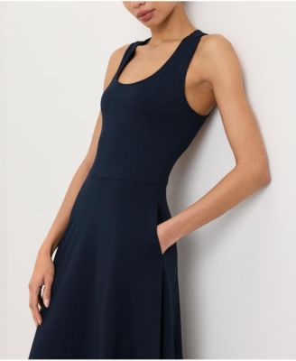 Women's Fit & Flare Open Back Maxi Dress Made With Organic Cotton