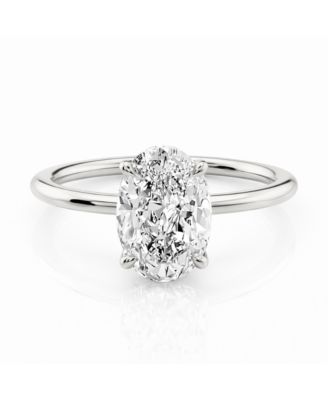 Elena Oval Moissanite Solitaire Vermeil Ring