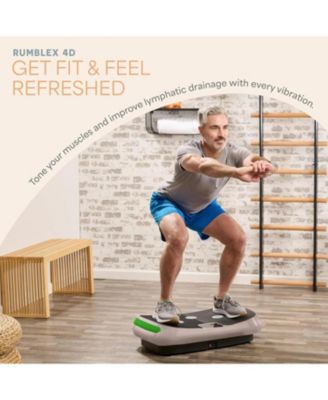 Rumblex 4D Vibration Plate Exercise Machine – Triple Motor Oscillation, Linear & Pulsation for Whole Body Fitness