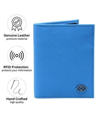 Men's Men RFID Leather Wallet Slim Front Pocket Wallet Business Card Case