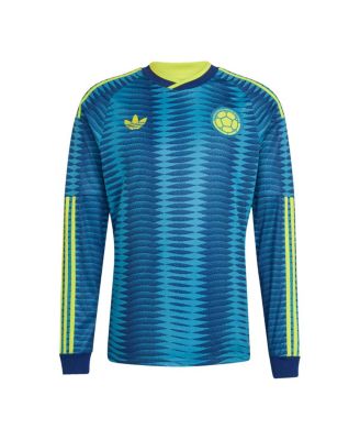 Men's Turquoise Colombia National Team FIFA X World Cup 2026 Away Replica Long Sleeve Jersey