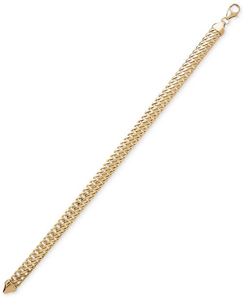 Italian Gold Mesh Link Bracelet in 14k Gold & Reviews Bracelets