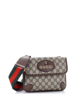 Small Neo Vintage Flap Messenger GG Coated Canvas