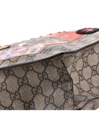 North South Courrier Convertible Soft Open Tote GG Coated Canvas with Applique