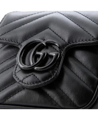 Mini GG Marmont Flap Belt Bag Matelasse Leather