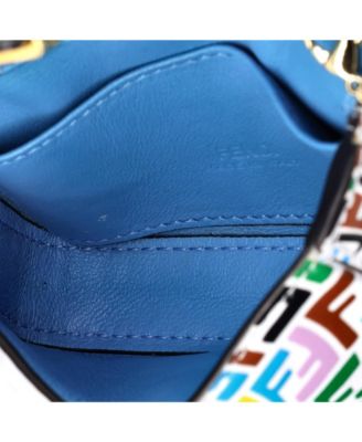 Nano Chain Baguette Charm Bag Vertigo Zucca Leather