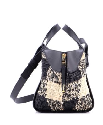 Compact Paula's Ibiza Hammock Bag Raffia and Leather