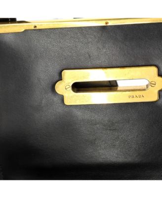 Small Cahier Crossbody Bag Studded Laser Cut Leather