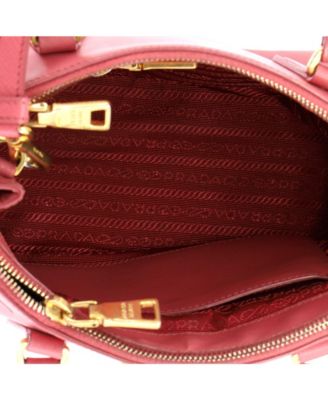 Small Double Zip Lux Tote Saffiano Leather