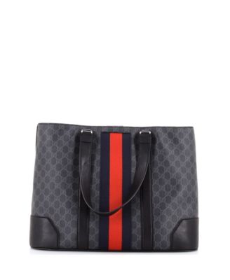 Large Web Open Tote GG Coated Canvas