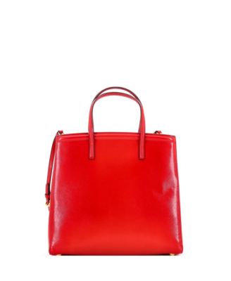 Medium Slim Convertible Tote Vernice Saffiano Leather