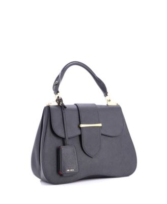 Large Sidonie Top Handle Bag Saffiano Leather