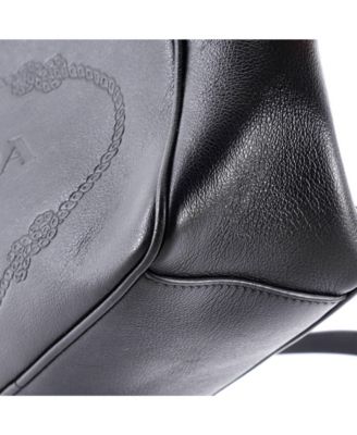 Small Logo Camera Bag Embossed Leather