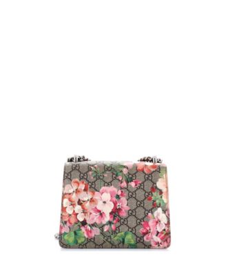 Mini Dionysus Bag Blooms Print GG Coated Canvas