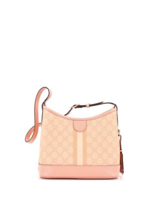 Small Ophidia Open Bucket Bag GG Coated Canvas with Leather