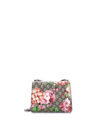 Mini Dionysus Bag Blooms Print GG Coated Canvas