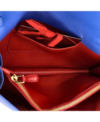 Mini Monochrome Wallet on Chain Saffiano Leather